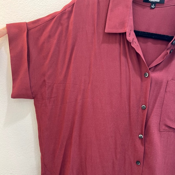 Madewell Drapey Shirt Button Down Shirt SZ L - Picture 5 of 7